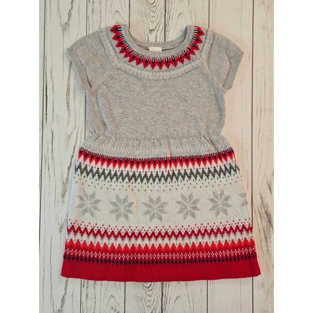 2017 Gymboree Girls 18-24 Months Fair Isle Snowflake Sweater Dress